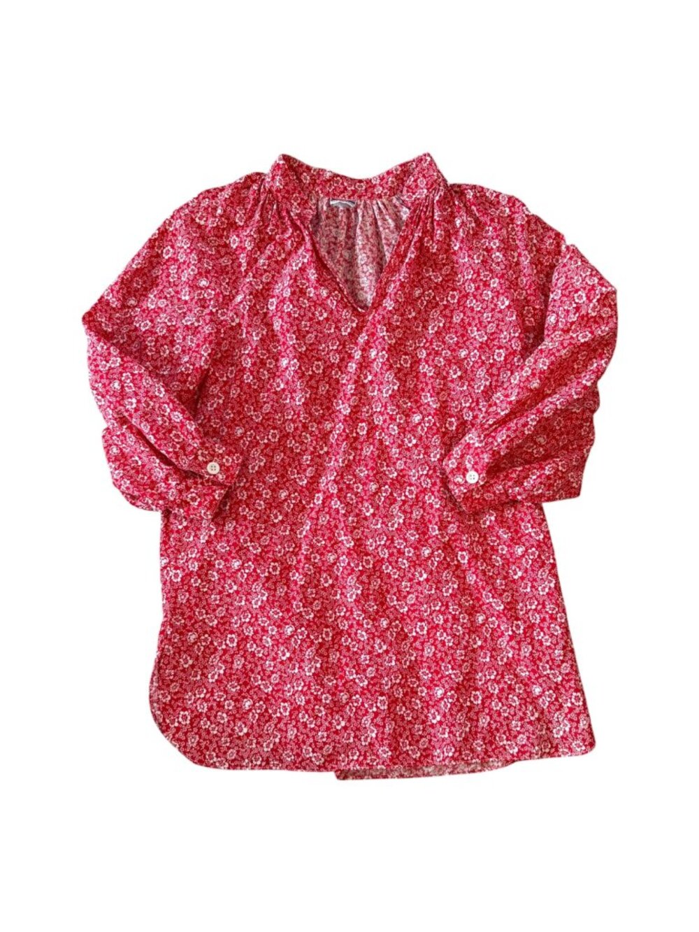 Vintage Pykettes Red & White Floral Grandmacore Top L